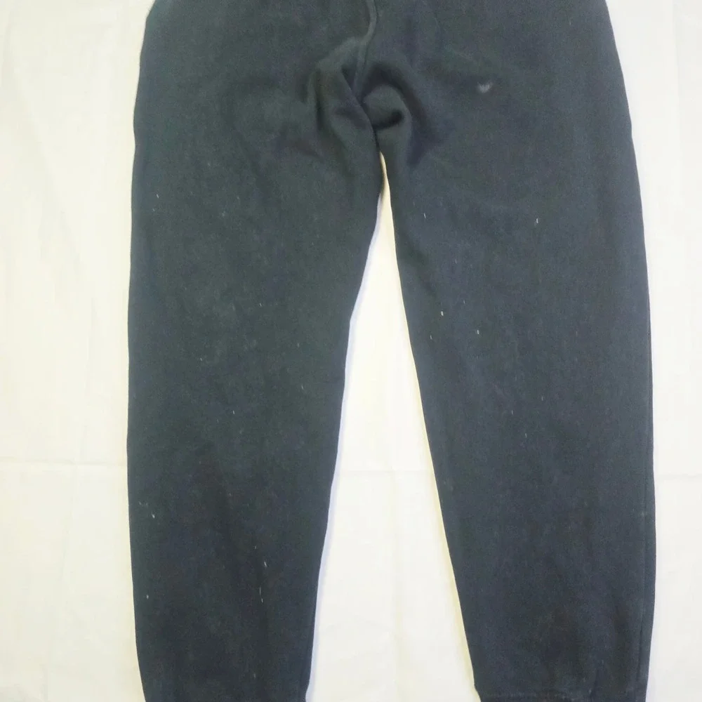 Never Broke Again Me'ns Joggers Size Small Black Orange Graffiti Graphic T6